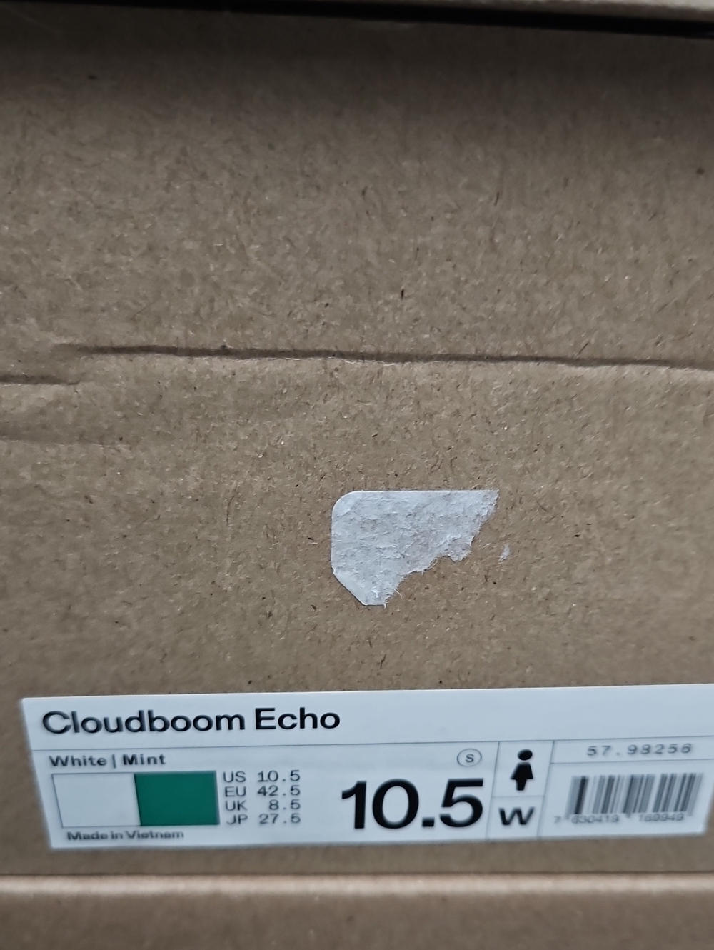 On Cloudboom Echo White Mint Running Shoes Womens 10.5 Carbon Plate NWOT - Picture 13 of 13